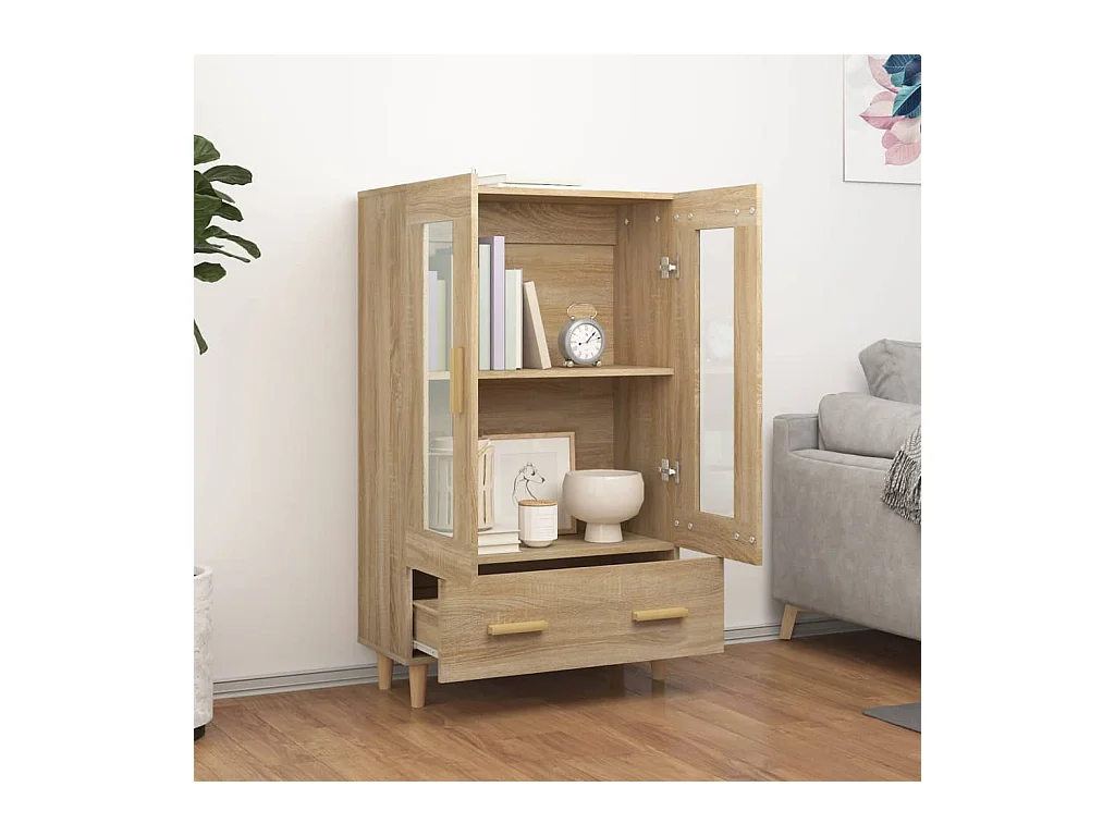 Buffet haut Chêne sonoma 70x31x115 cm Bois d'ingénierie