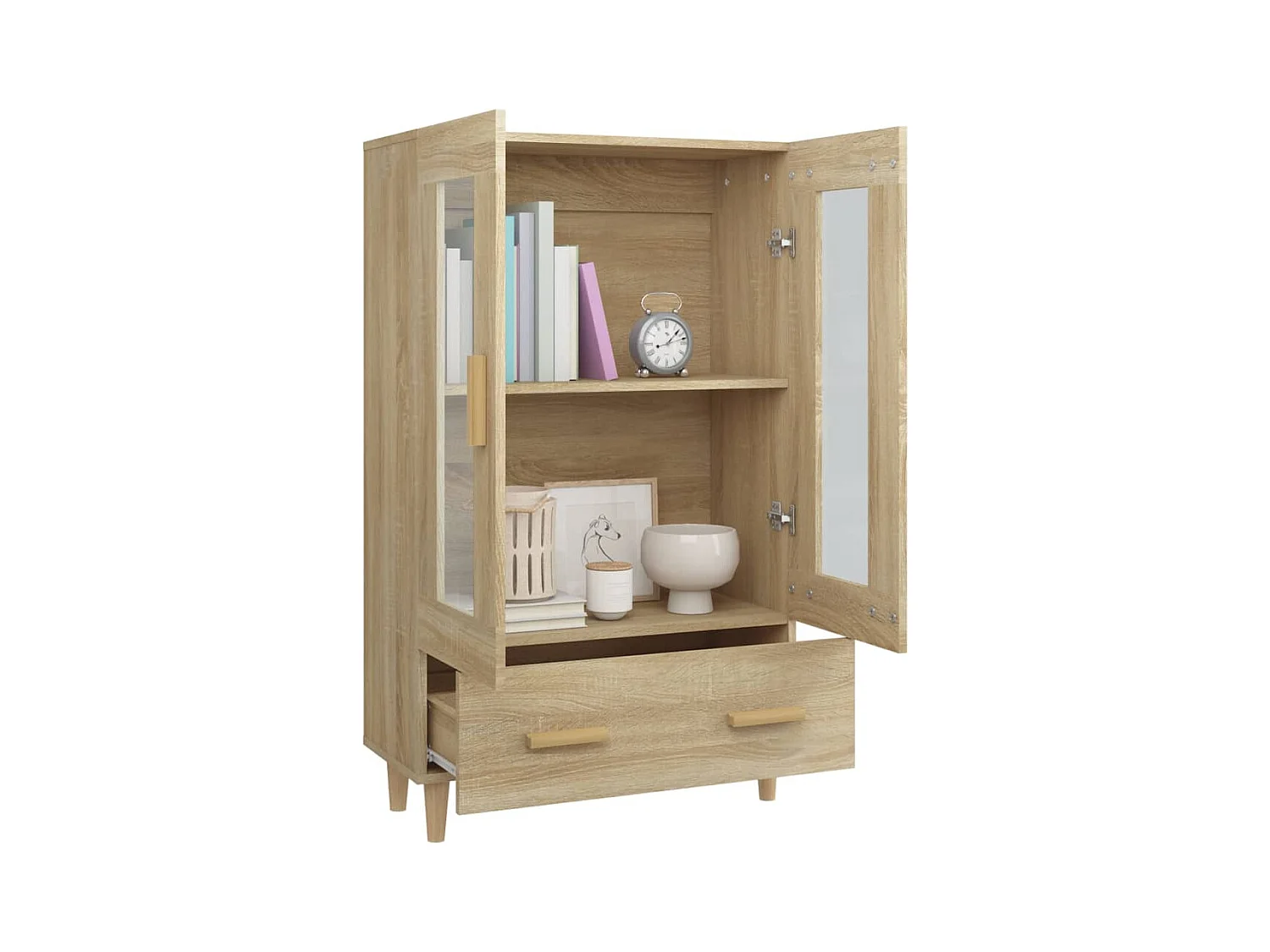 Buffet haut Chêne sonoma 70x31x115 cm Bois d'ingénierie