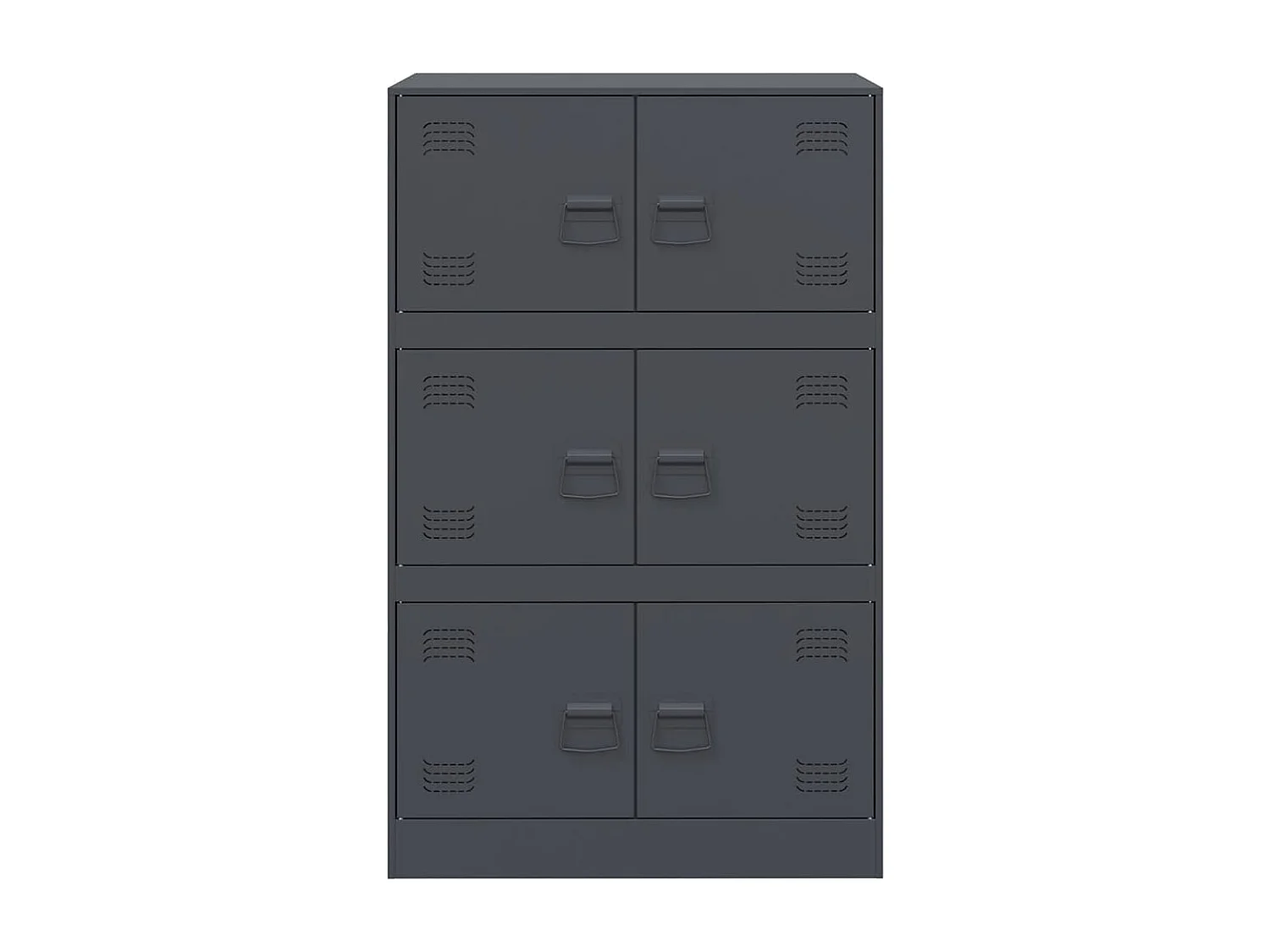 Buffet anthracite 67x39x107 cm acier