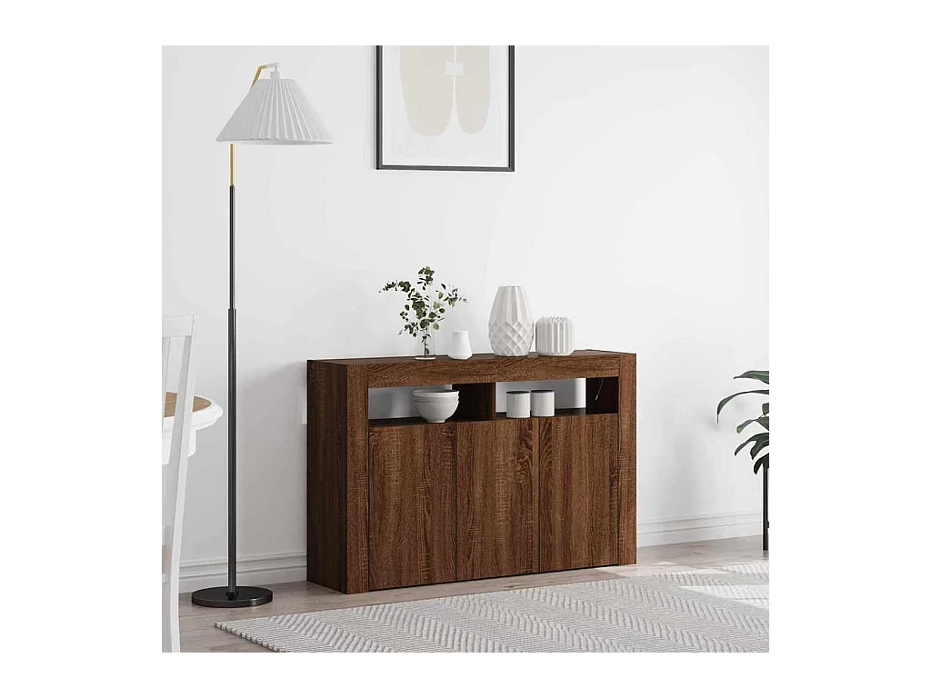 Buffet Chêne marron 116 x 30 x 75 cm Bois d'ingénierie