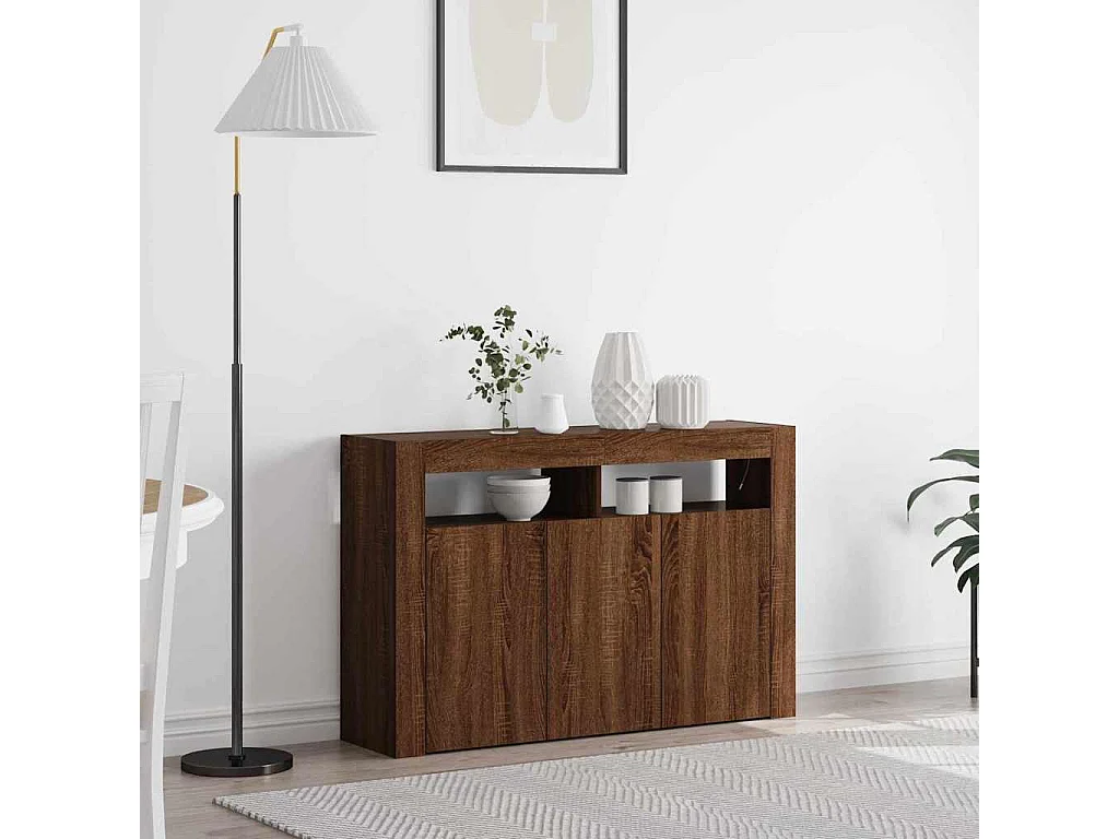 Buffet Chêne marron 116 x 30 x 75 cm Bois d'ingénierie