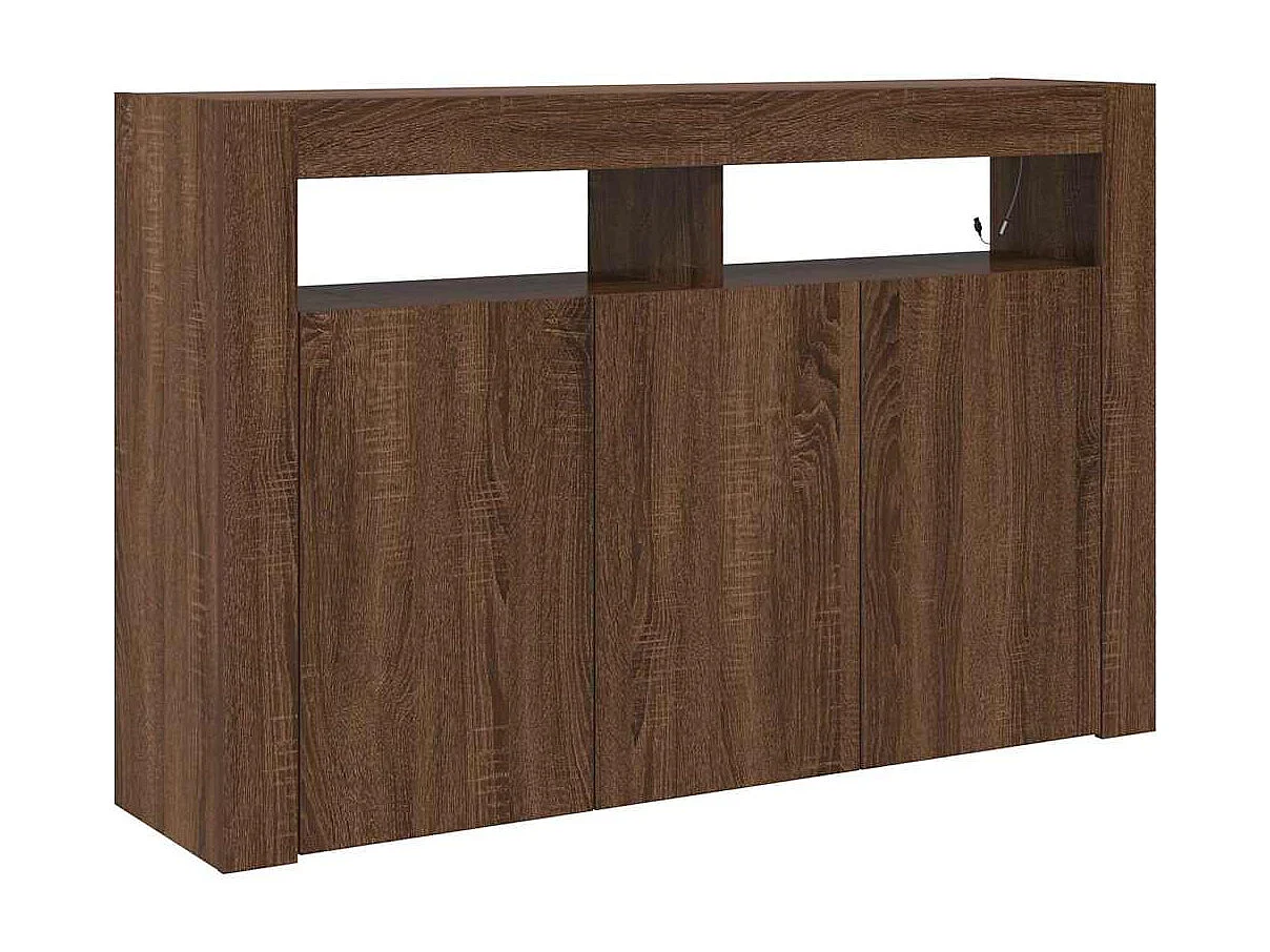 Buffet Chêne marron 116 x 30 x 75 cm Bois d'ingénierie