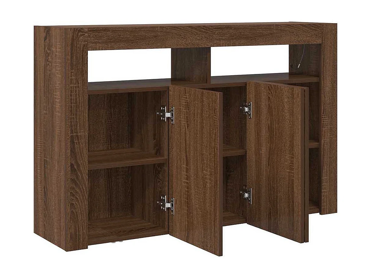 Buffet Chêne marron 116 x 30 x 75 cm Bois d'ingénierie