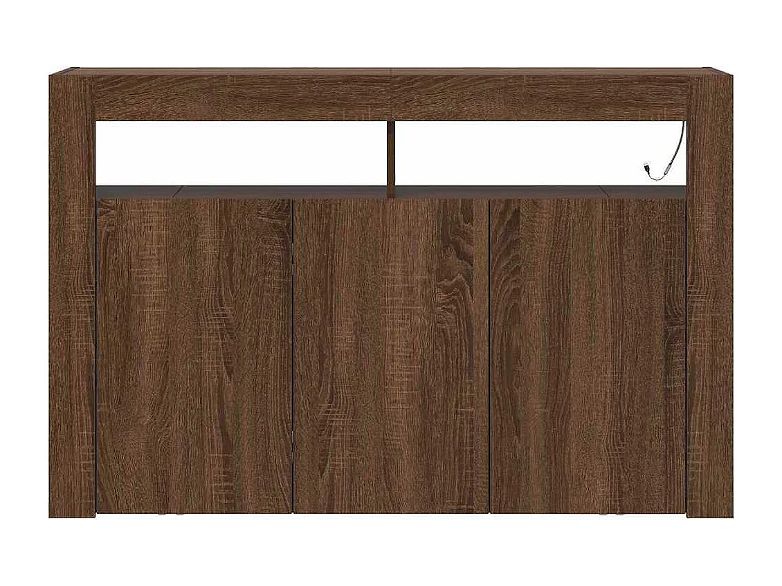 Buffet Chêne marron 116 x 30 x 75 cm Bois d'ingénierie