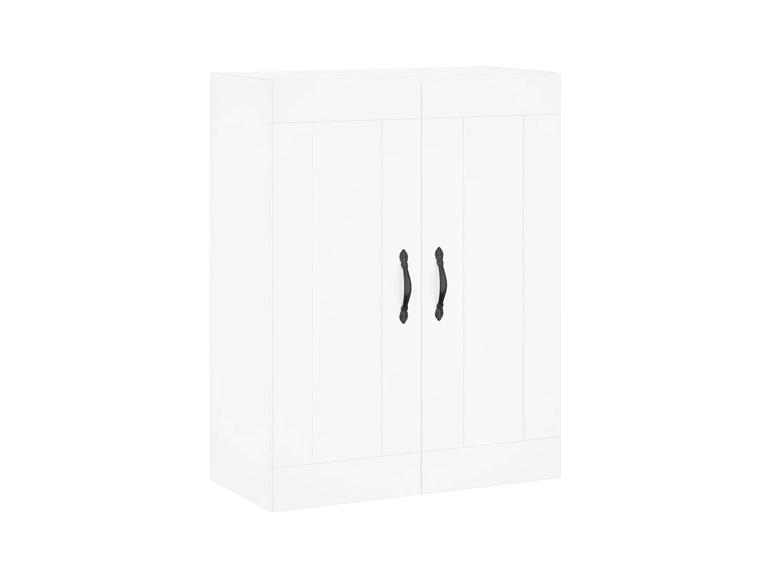 Credenza alta bianca 69,5x34x180 cm Legno ingegnerizzato