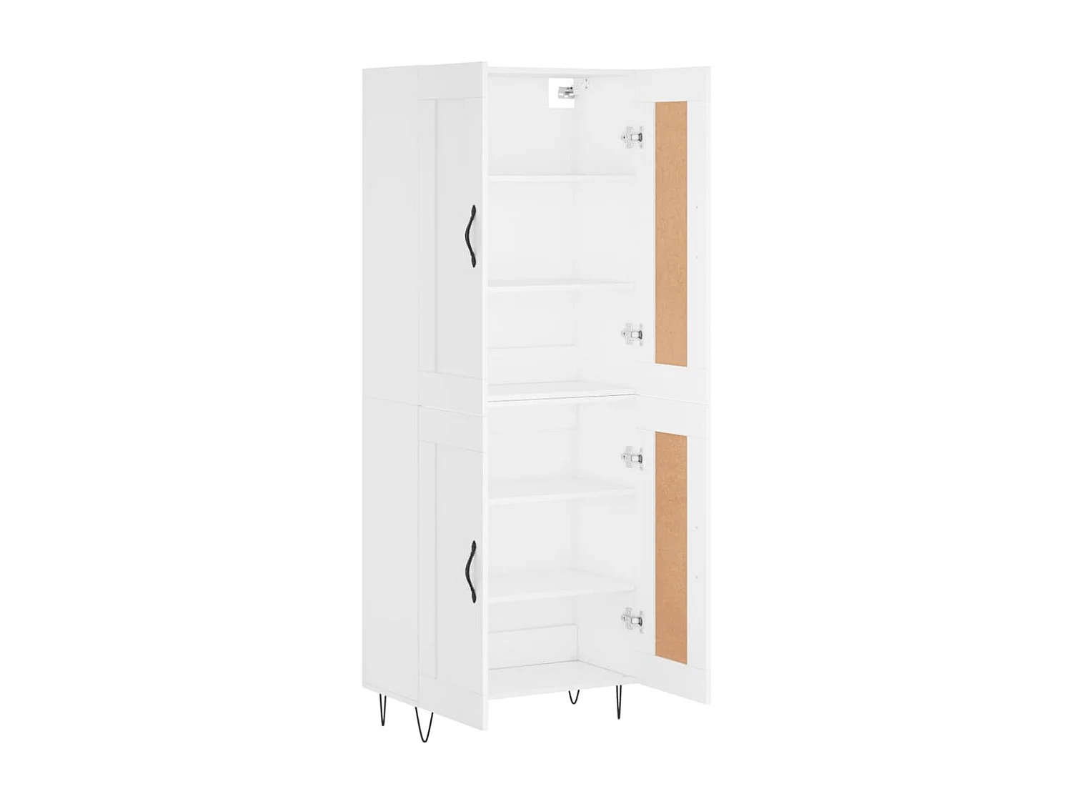 Wit hoog dressoir 69,5x34x180 cm Technisch hout