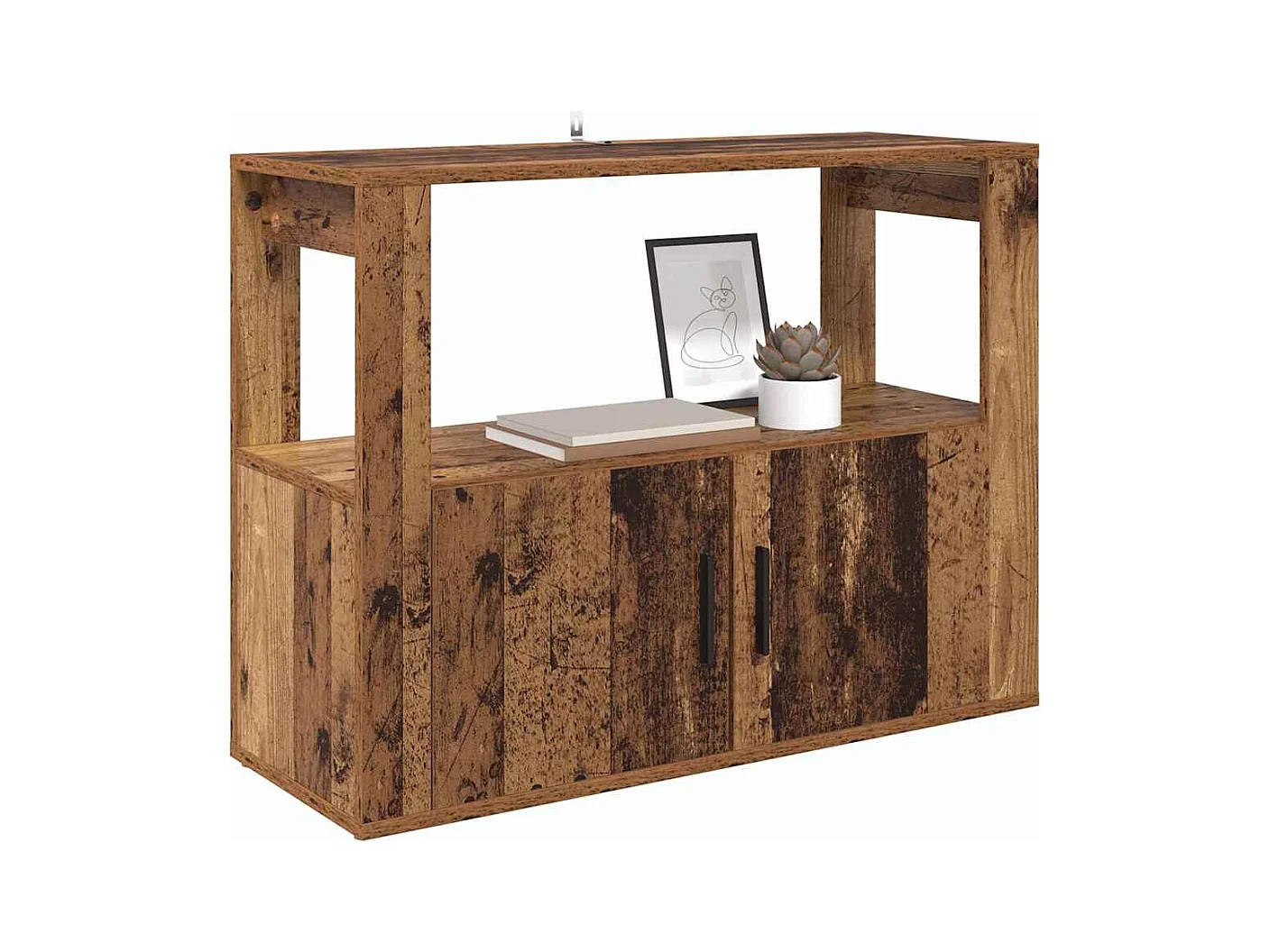 Credenza in legno antico 80 x 30 x 60 cm Legno ingegnerizzato