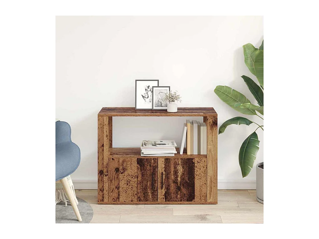 Credenza in legno antico 80 x 30 x 60 cm Legno ingegnerizzato