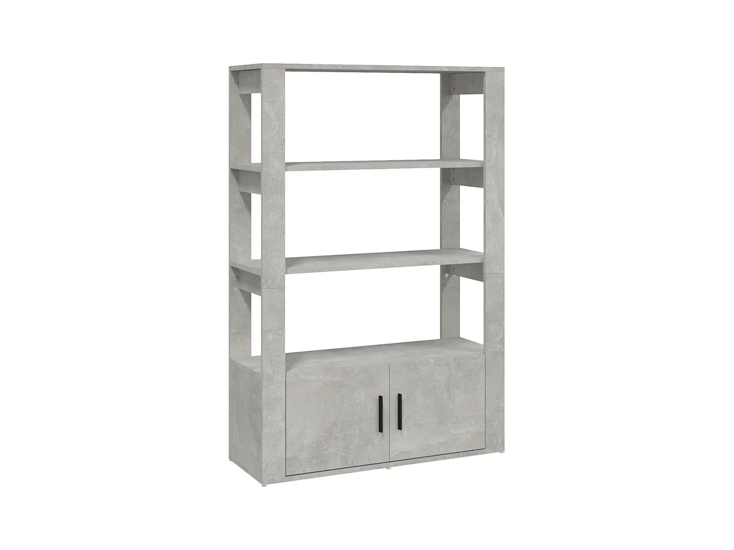 Credenza grigio cemento 80x30x119,5 cm in legno ingegnerizzato