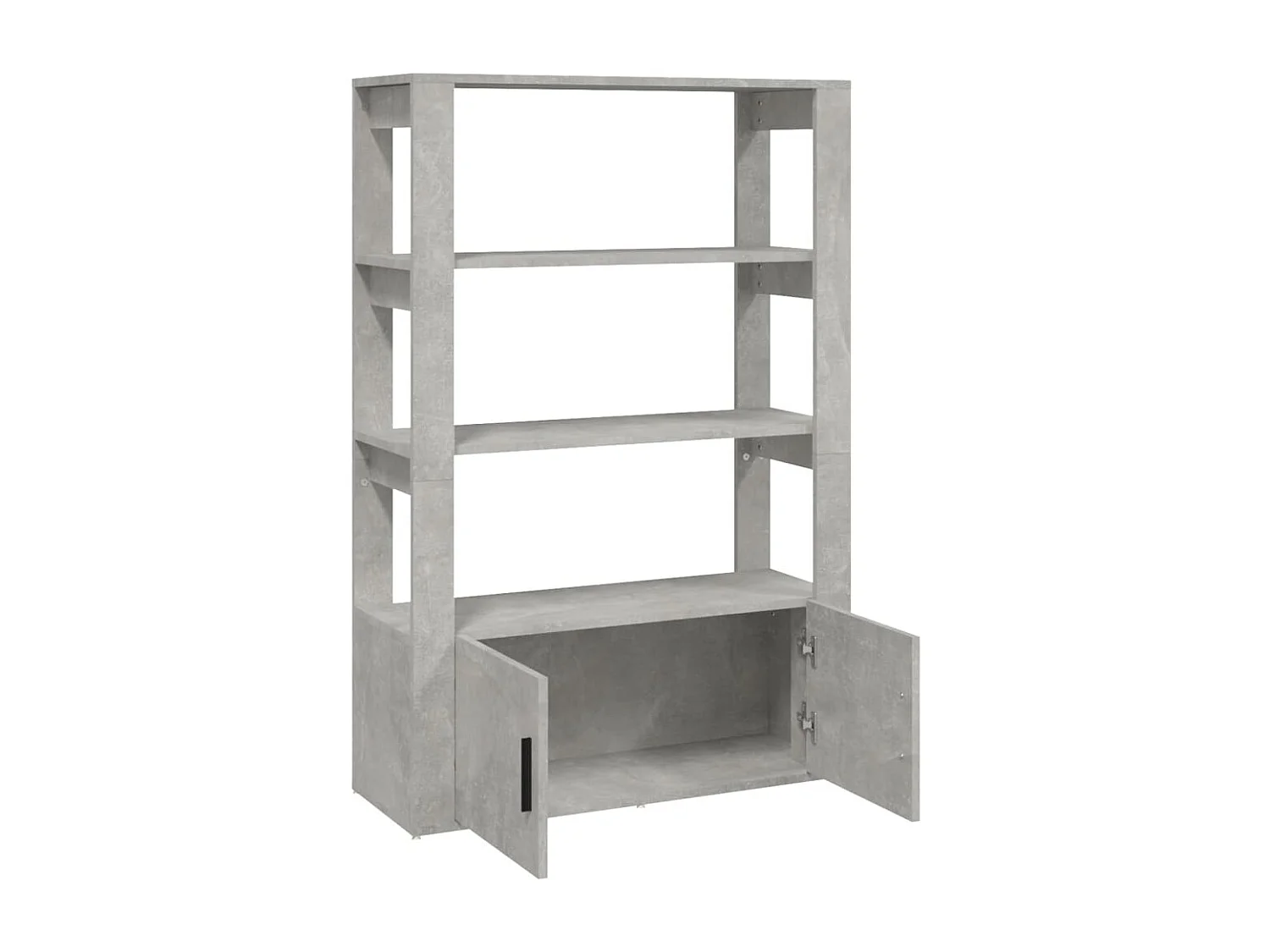 Buffet Gris béton 80x30x119,5 cm Bois d'ingénierie