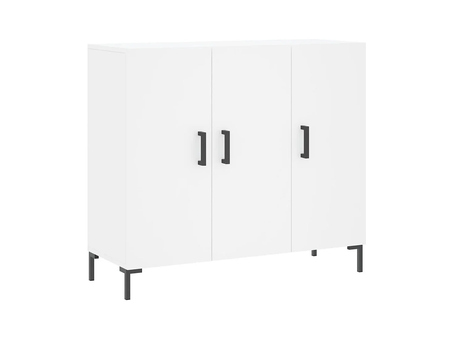 Credenza bianca 90x34x80 cm in legno ingegnerizzato