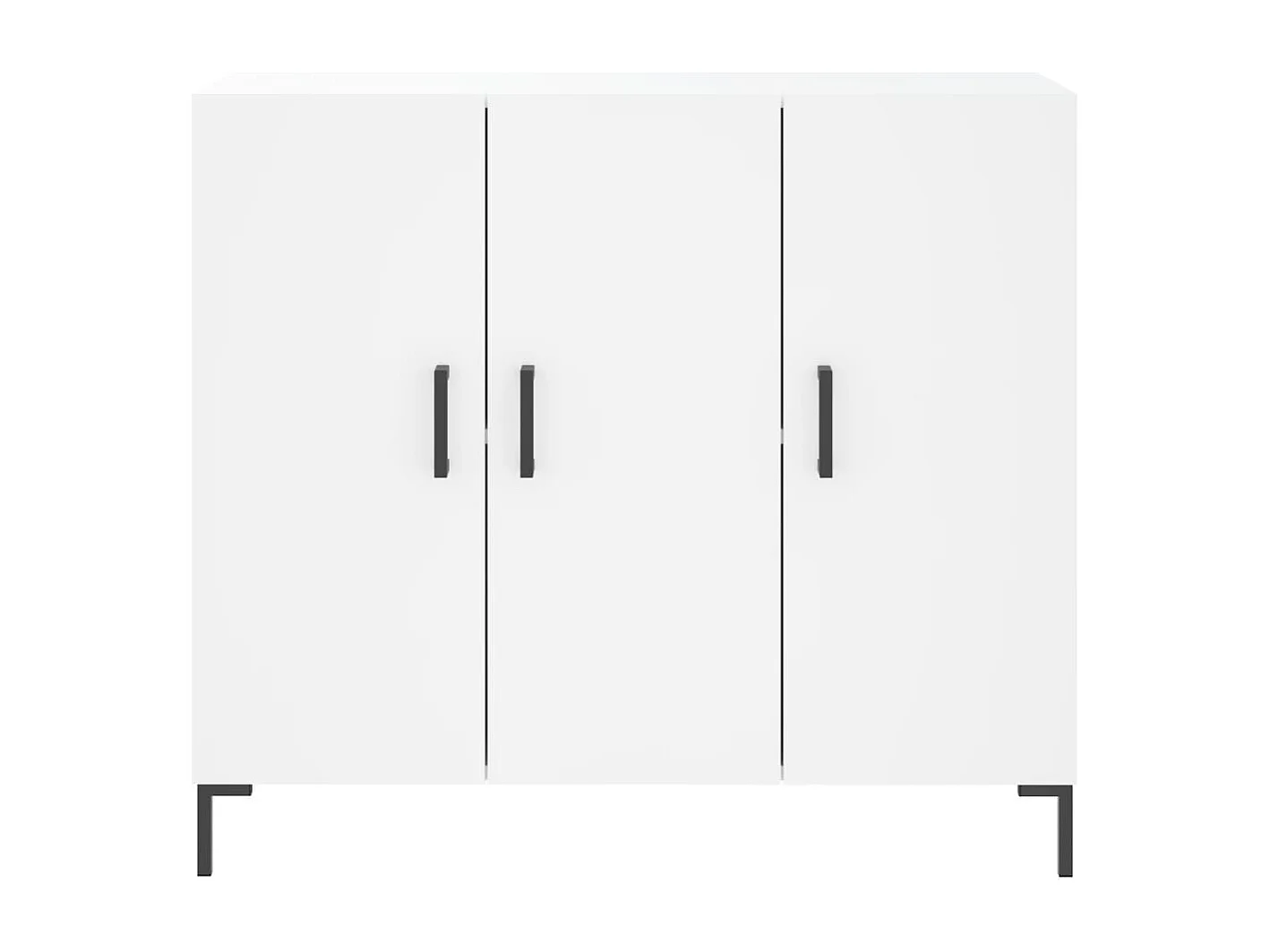 Buffet blanc 90x34x80 cm bois d'ingénierie