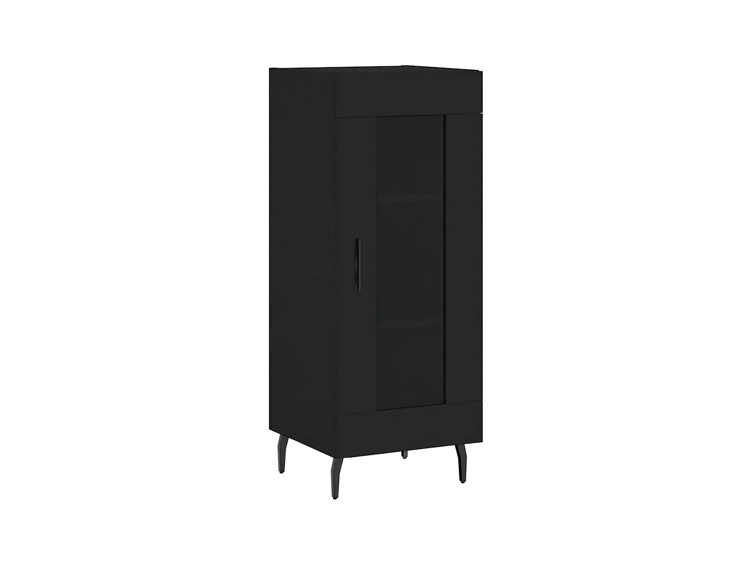 Credenza nera 34,5x34x90 cm in legno ingegnerizzato