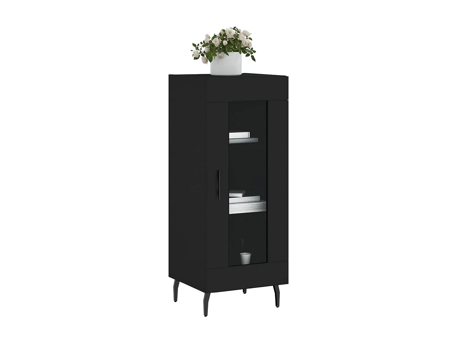 Buffet Noir 34,5x34x90 cm Bois d'ingénierie