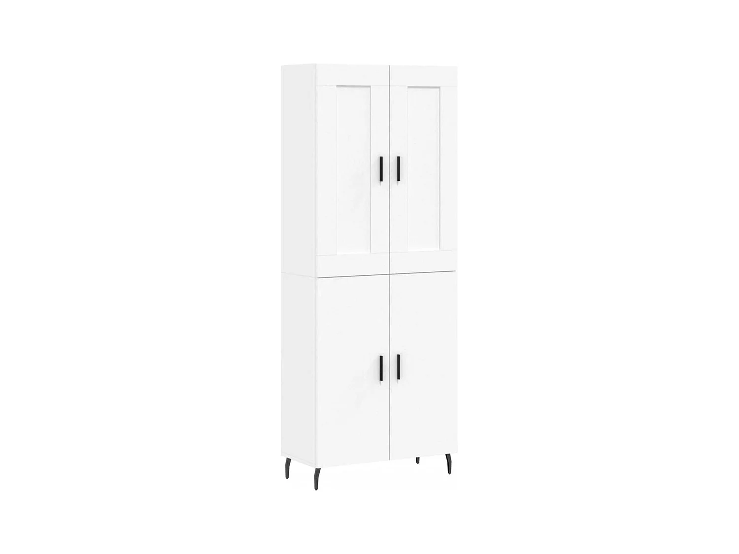 Wit hoog dressoir 69,5x34x180 cm Technisch hout