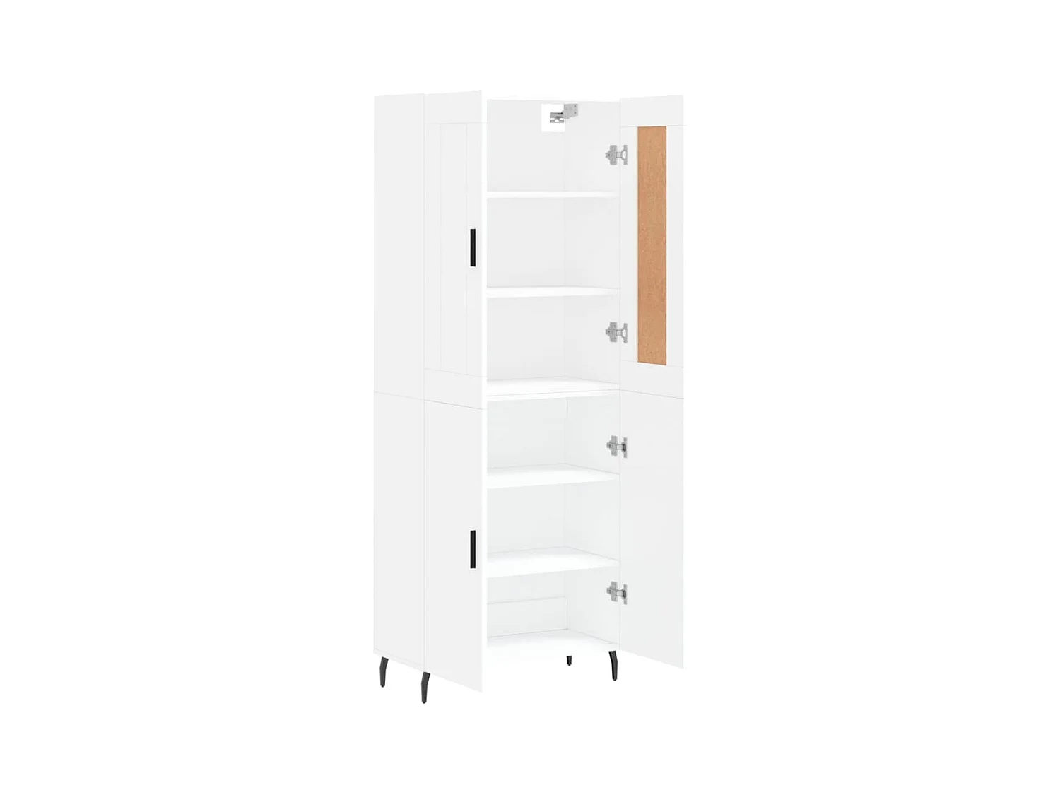 Wit hoog dressoir 69,5x34x180 cm Technisch hout