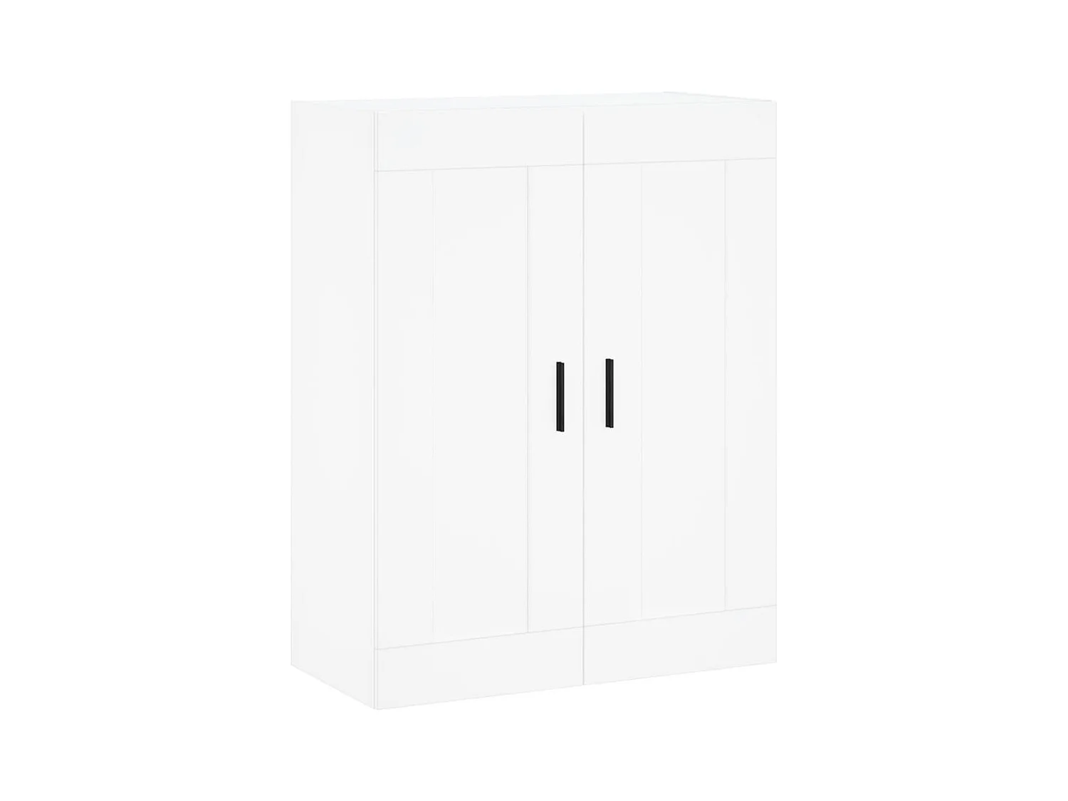 Wit hoog dressoir 69,5x34x180 cm Technisch hout