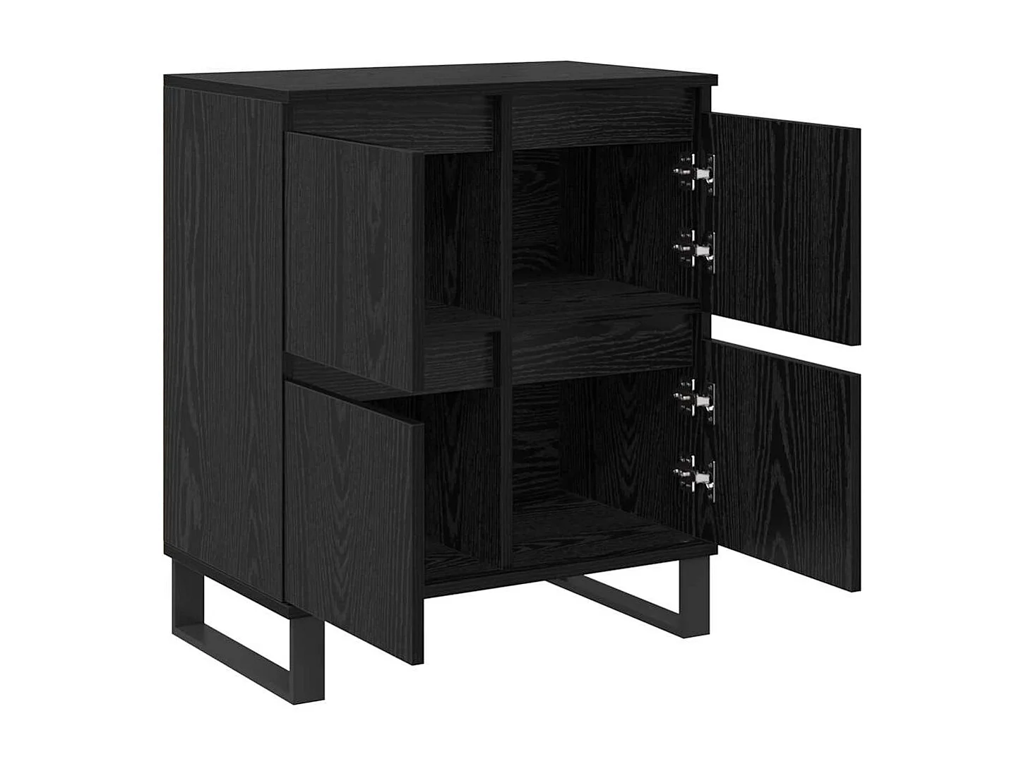 Buffets 2 pcs Chêne noir 120 x 35 x 70 cm Bois d'ingénierie