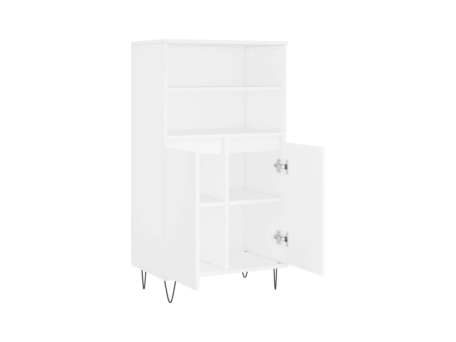 Buffet haut Blanc 60x36x110 cm Bois d'ingénierie