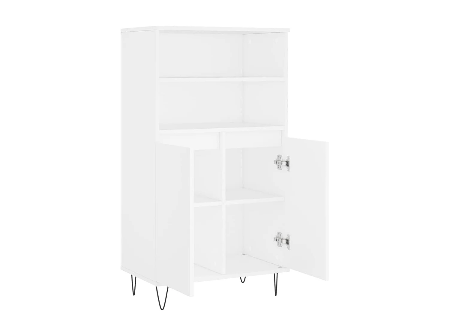 Buffet haut Blanc 60x36x110 cm Bois d'ingénierie