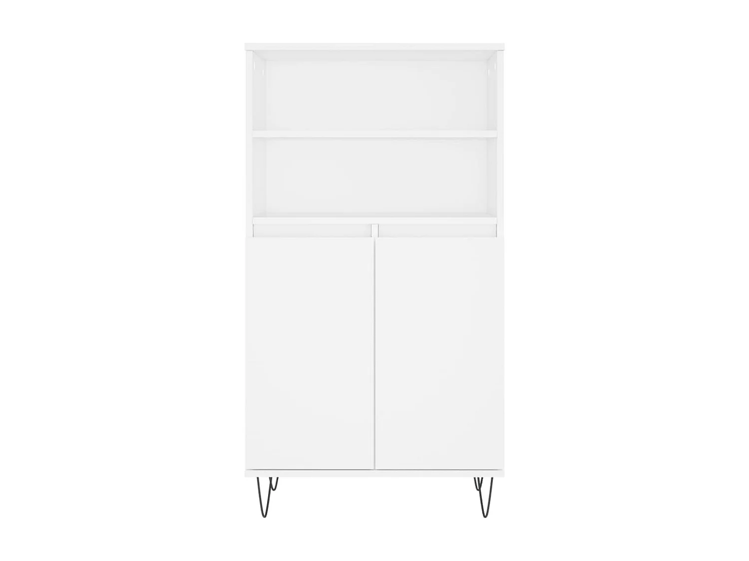 Buffet haut Blanc 60x36x110 cm Bois d'ingénierie