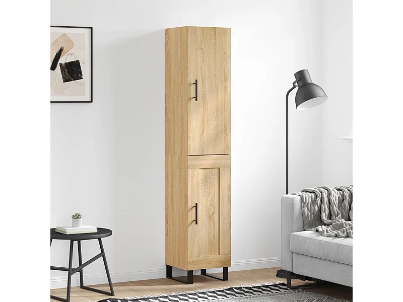 Hoog dressoir Sonoma eiken 34,5x34x180 cm Technisch hout