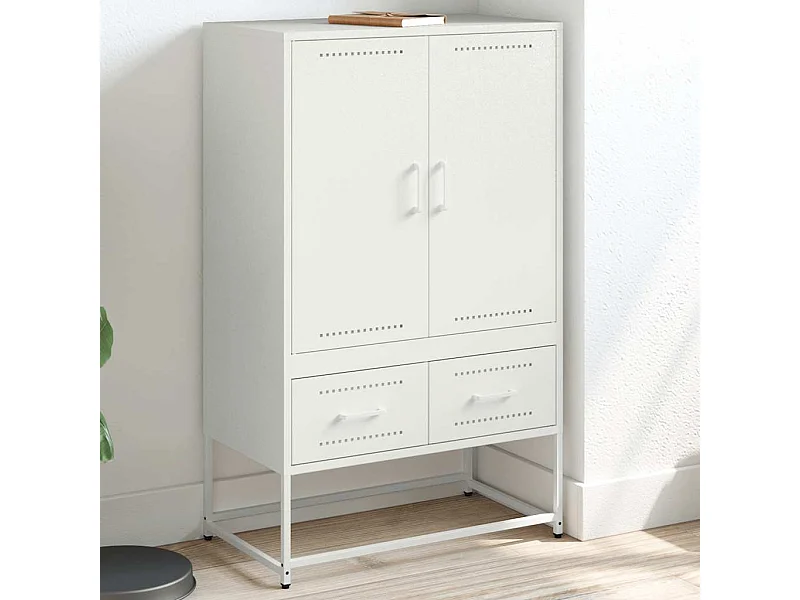 Buffet haut blanc 68x39x111,5 cm acier