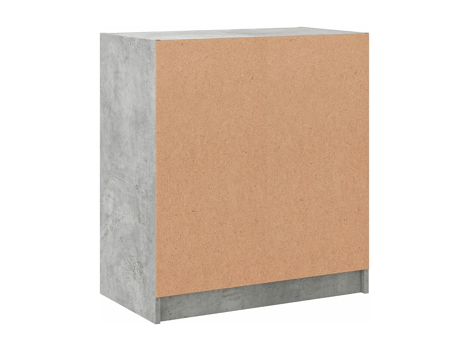 Armoire latérale avec portes en verre gris béton 68x37x75,5 cm