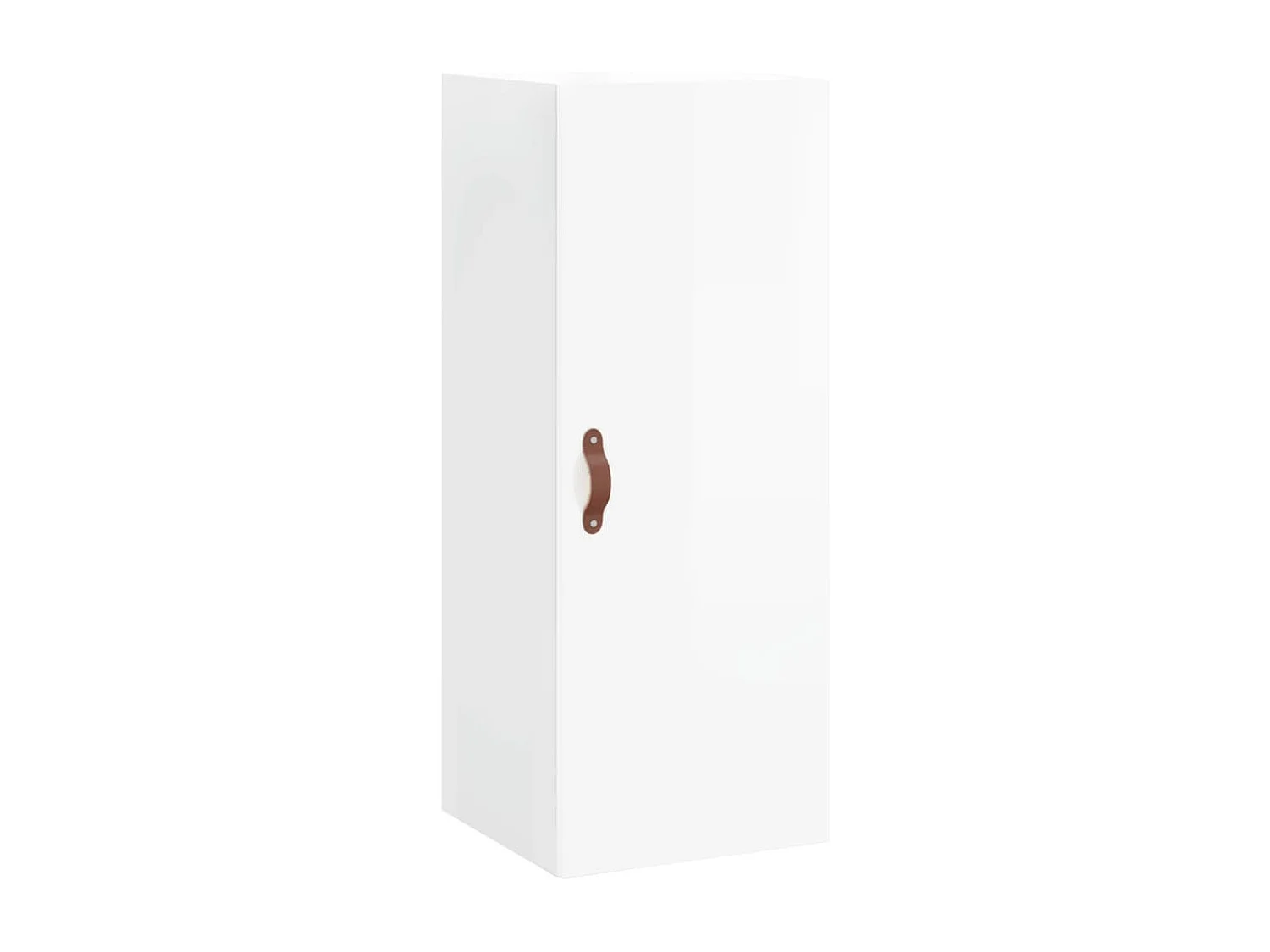 Credenza alta Bianco lucido 34,5x34x180 cm Legno composito