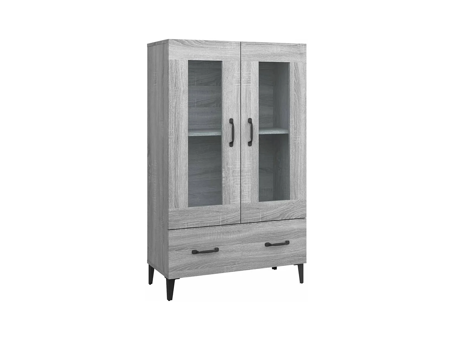 Credenza Sonoma grigia 70x31x115 cm Legno ingegnerizzato