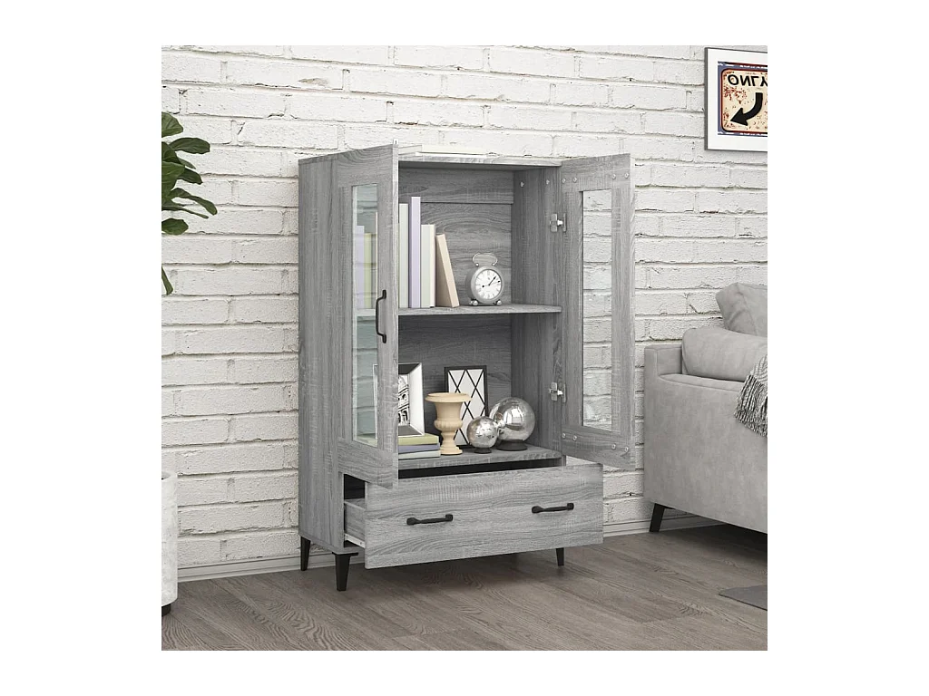 Sonoma dressoir grijs 70x31x115 cm Technisch hout