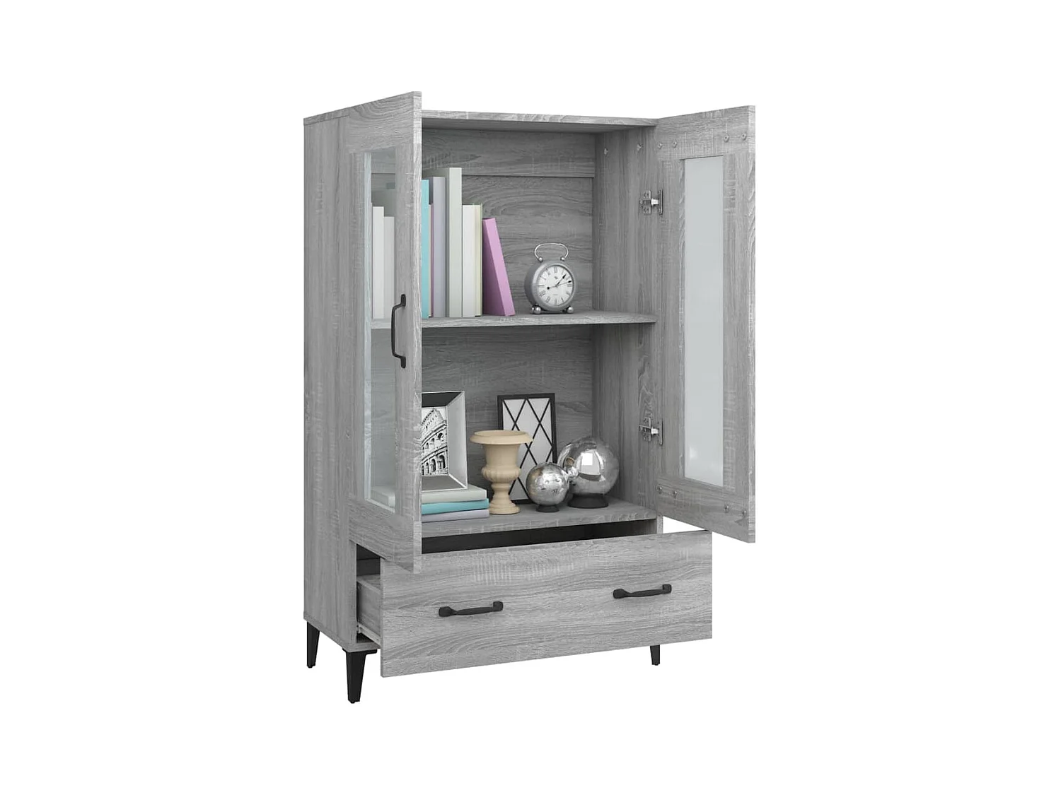 Sonoma dressoir grijs 70x31x115 cm Technisch hout