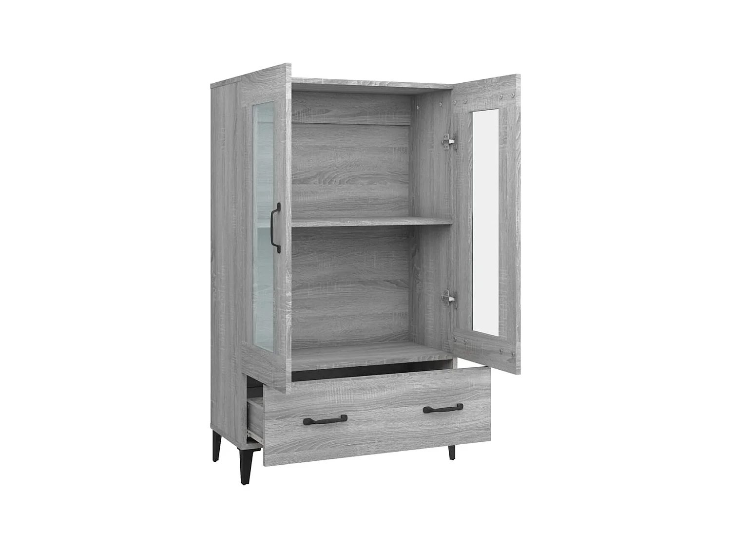 Sonoma dressoir grijs 70x31x115 cm Technisch hout