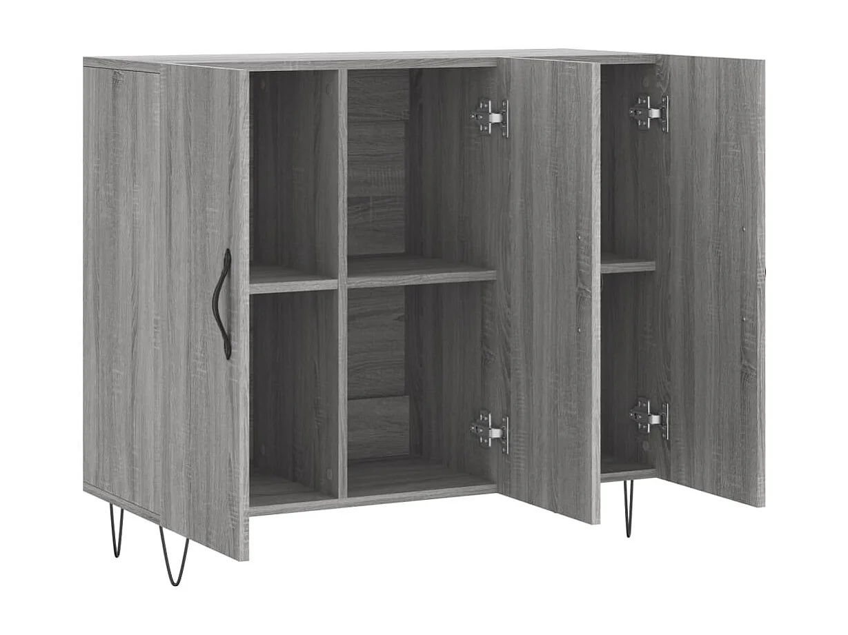 Buffet sonoma gris 90x34x80 cm bois d'ingénierie