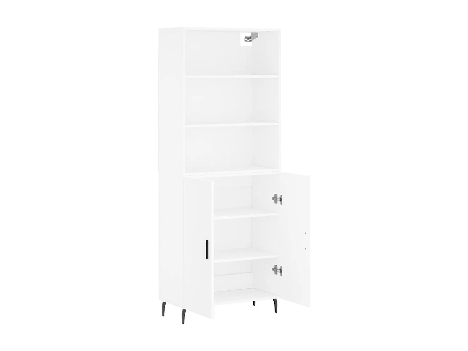 Credenza alta bianca 69,5x34x180 cm Legno ingegnerizzato