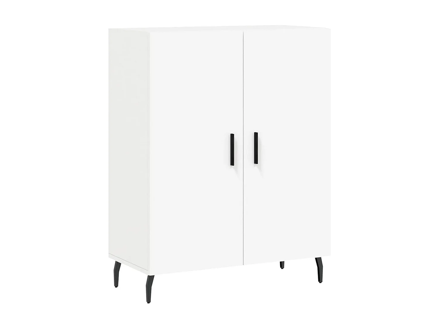Credenza alta bianca 69,5x34x180 cm Legno ingegnerizzato