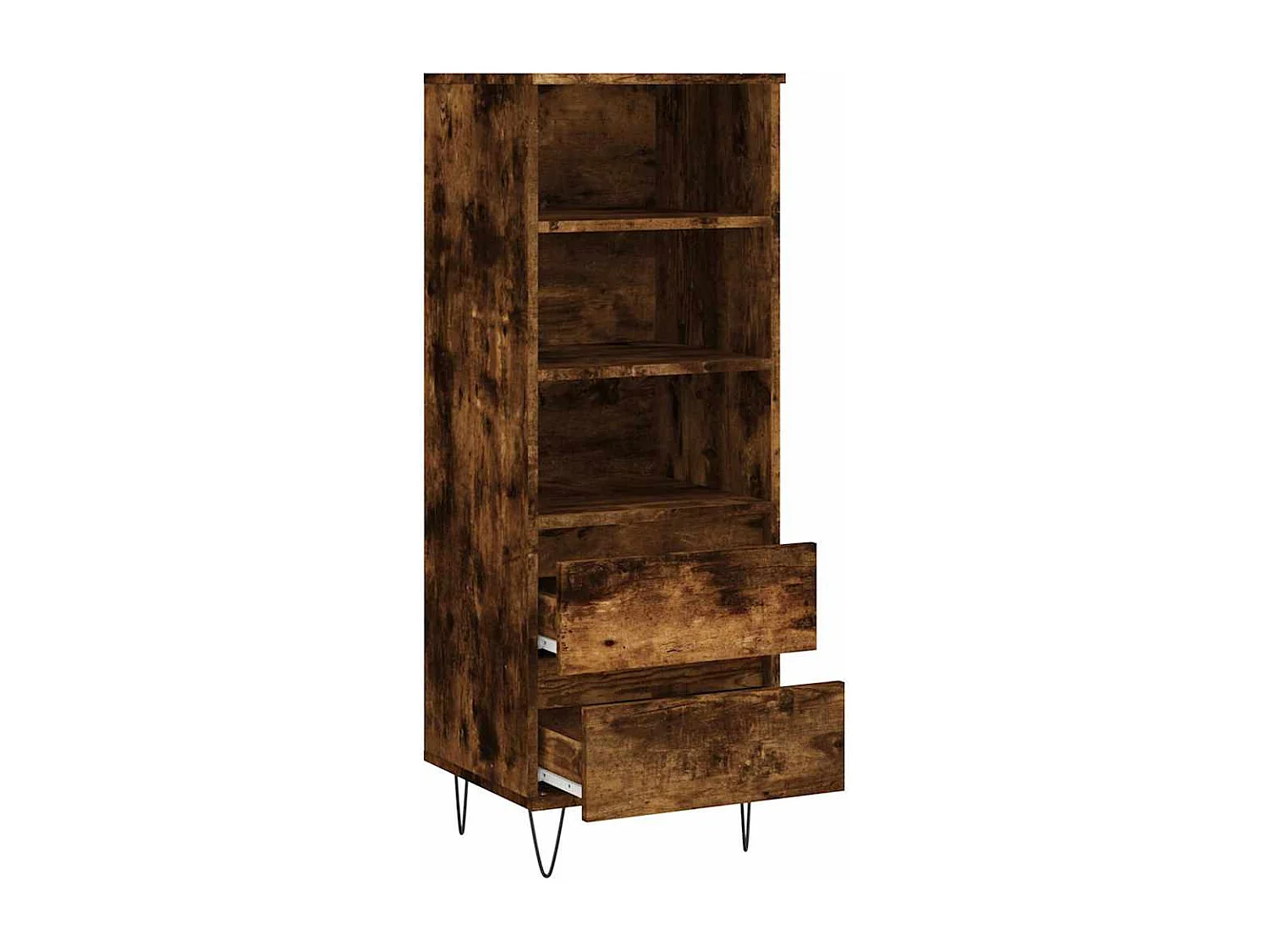 Buffet haut Chêne fumé 40x36x110 cm Bois d'ingénierie