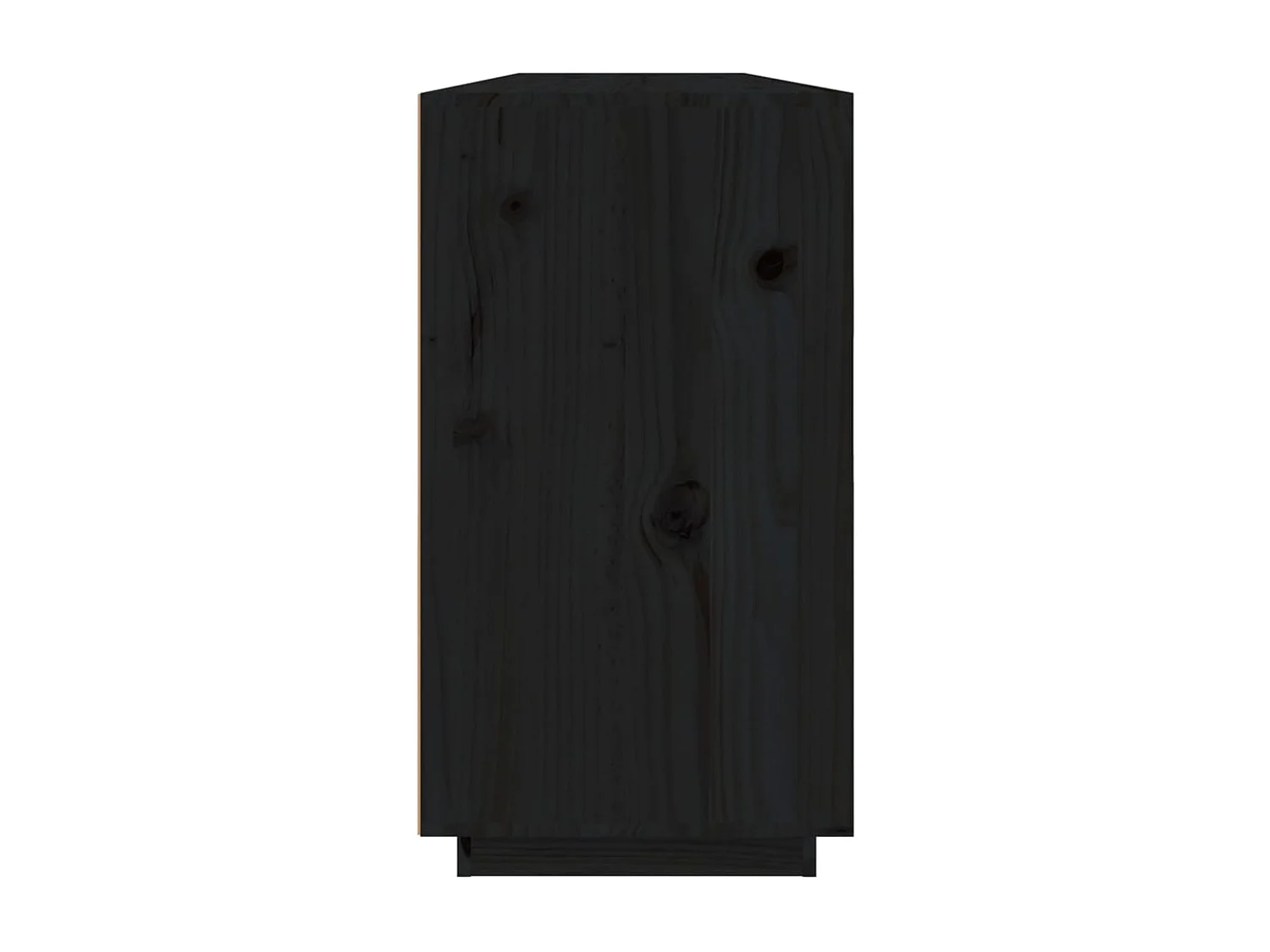 Buffet Noir 100x40x75 cm Bois massif de pin