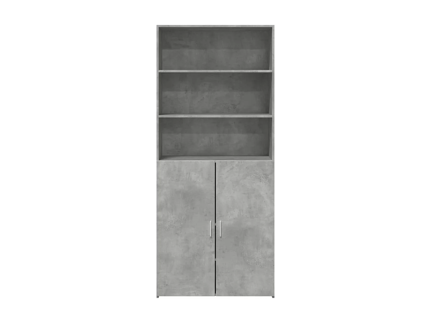 Buffet haut gris béton 80x42,5x185 cm bois d'ingénierie