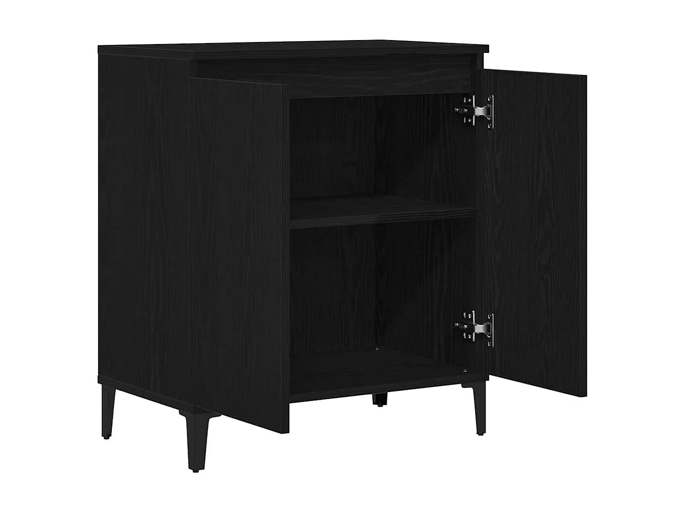 Buffet Noir 60 x 35 x 70 cm Bois d'ingénierie