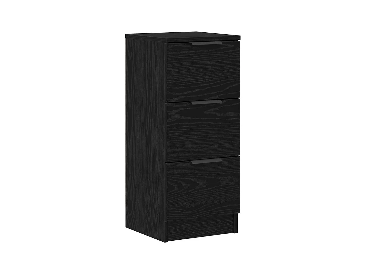 Buffet 3 pcs Chêne noir 121 x 30 x 70 cm Bois d'ingénierie