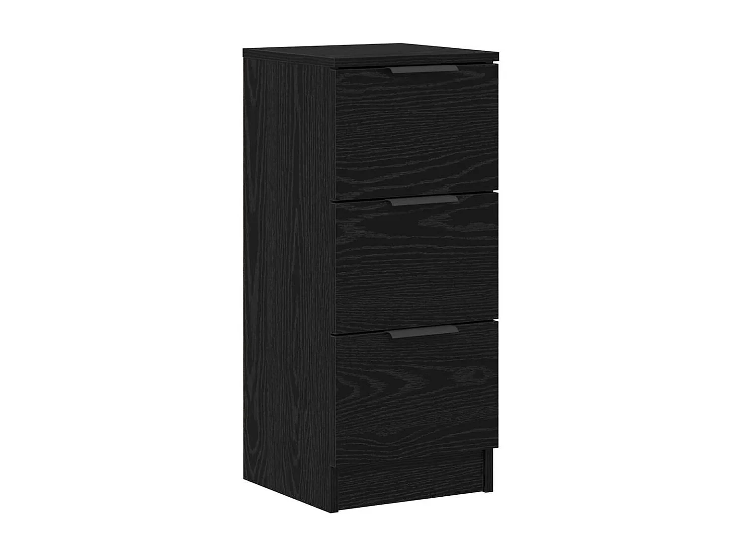 Credenza 3 pezzi Rovere nero 121 x 30 x 70 cm Legno ingegnerizzato