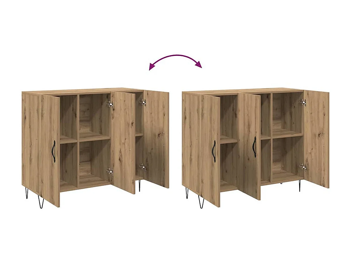 Buffet chêne artisanal 90 x 34 x 80 cm Bois d'ingénierie