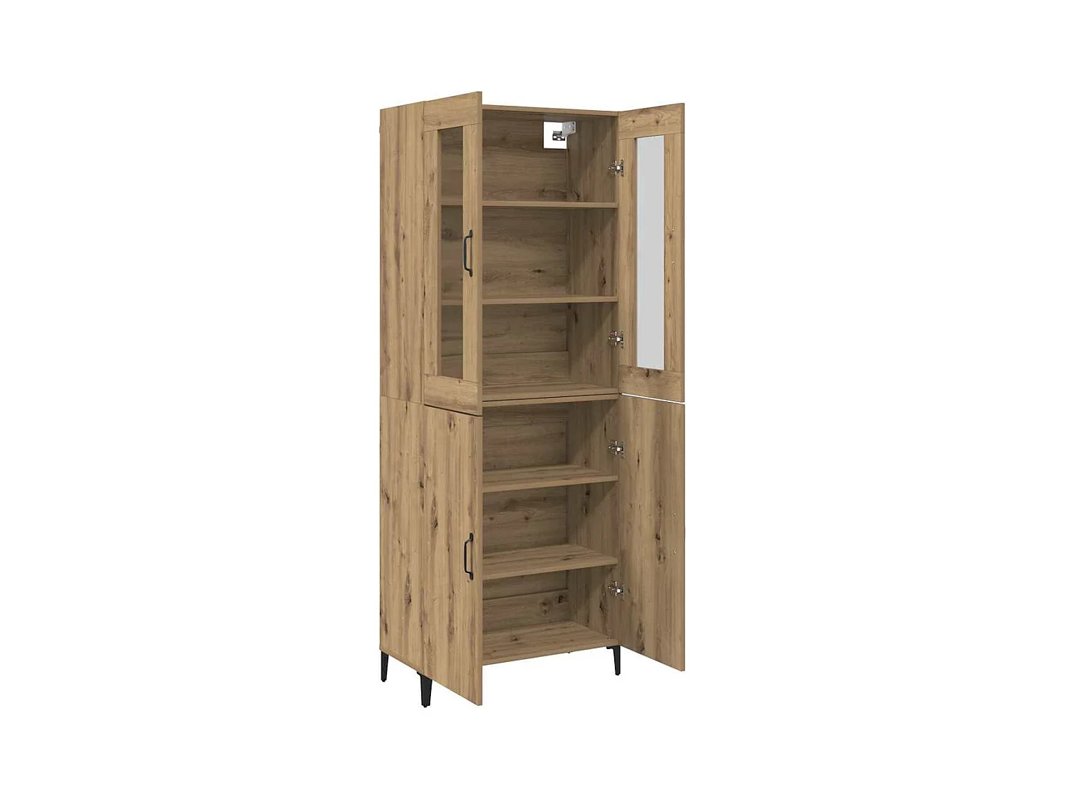 Mueble alto 2 piezas roble artesanal 69,5x34x180 cm