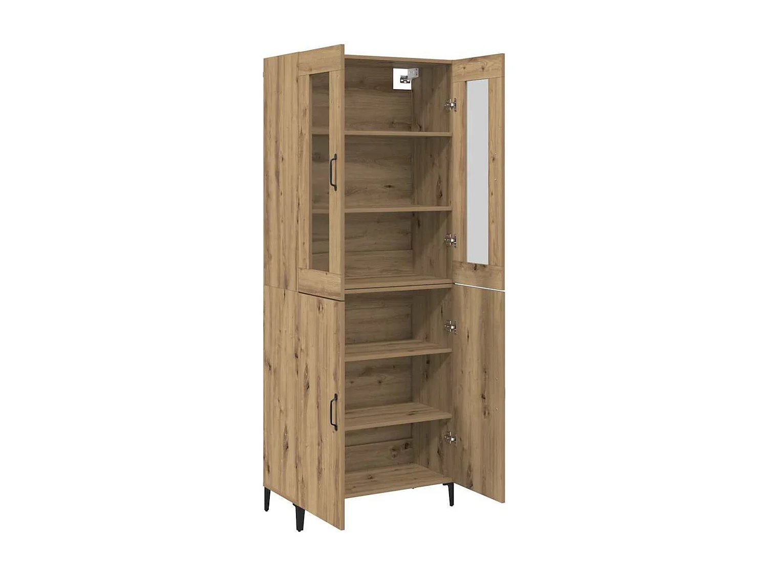 Haut Armoire 2 pcs chêne artisanal 69,5 x 34 x 180 cm