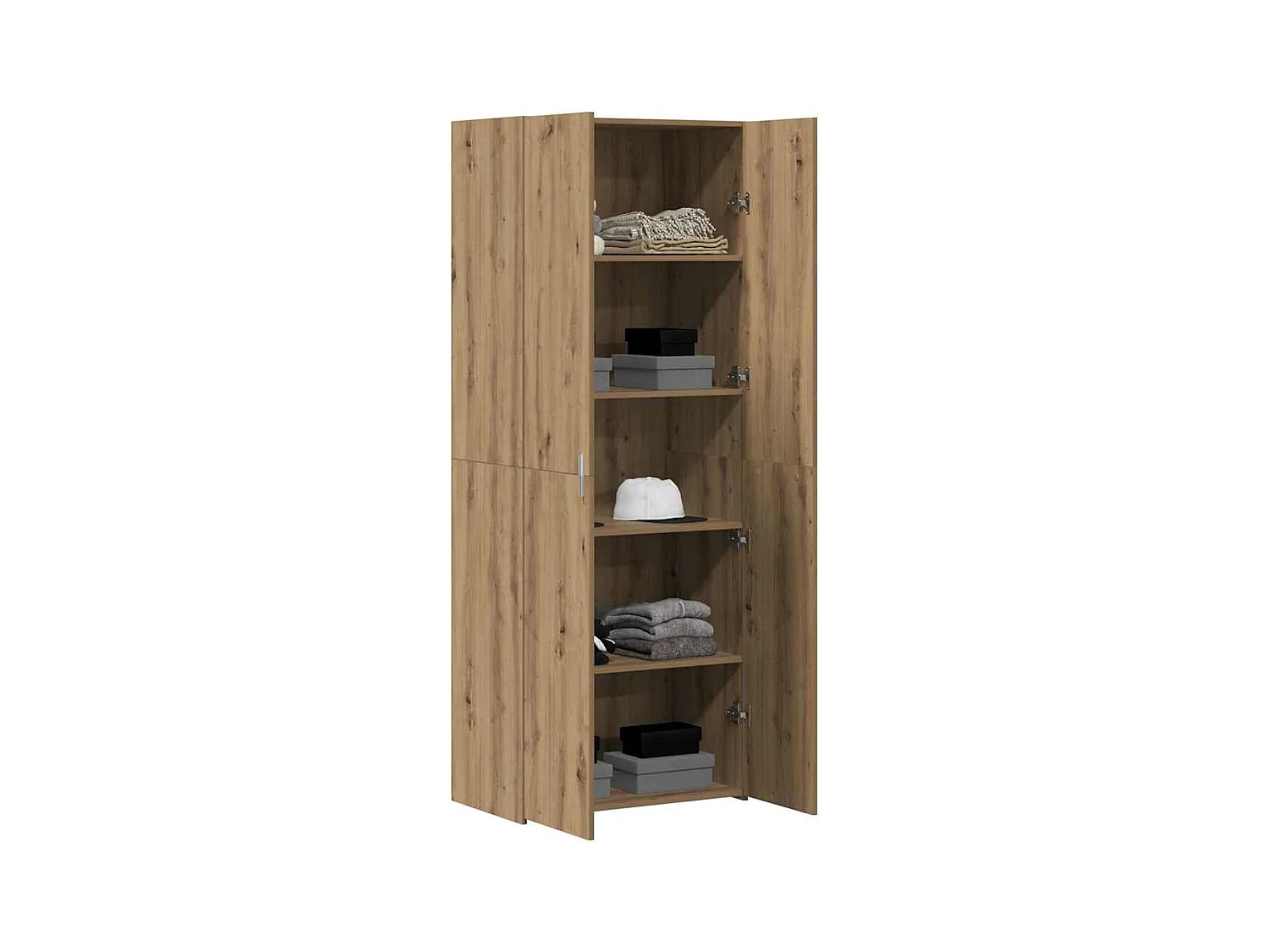 Haut Armoire chêne artisanal 70 x 42.5 x 185 cm