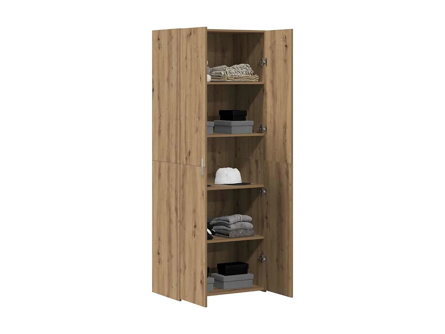 Haut Armoire chêne artisanal 70 x 42.5 x 185 cm