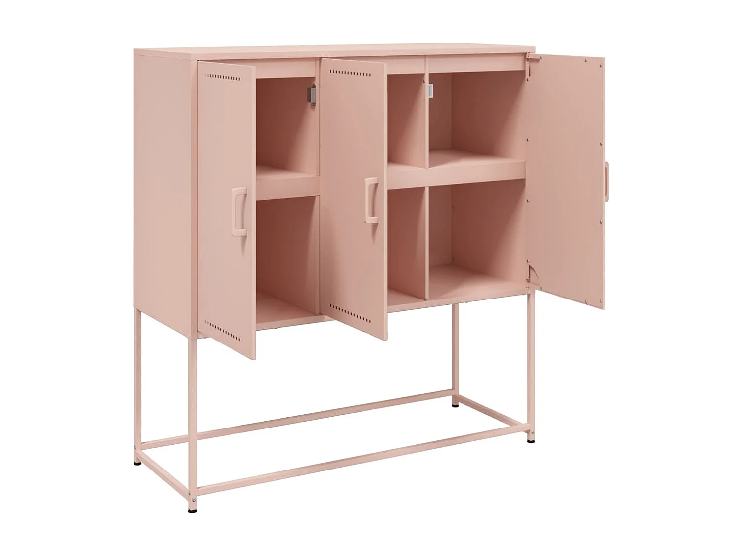 Buffet haut rose 100,5x39x107 cm acier