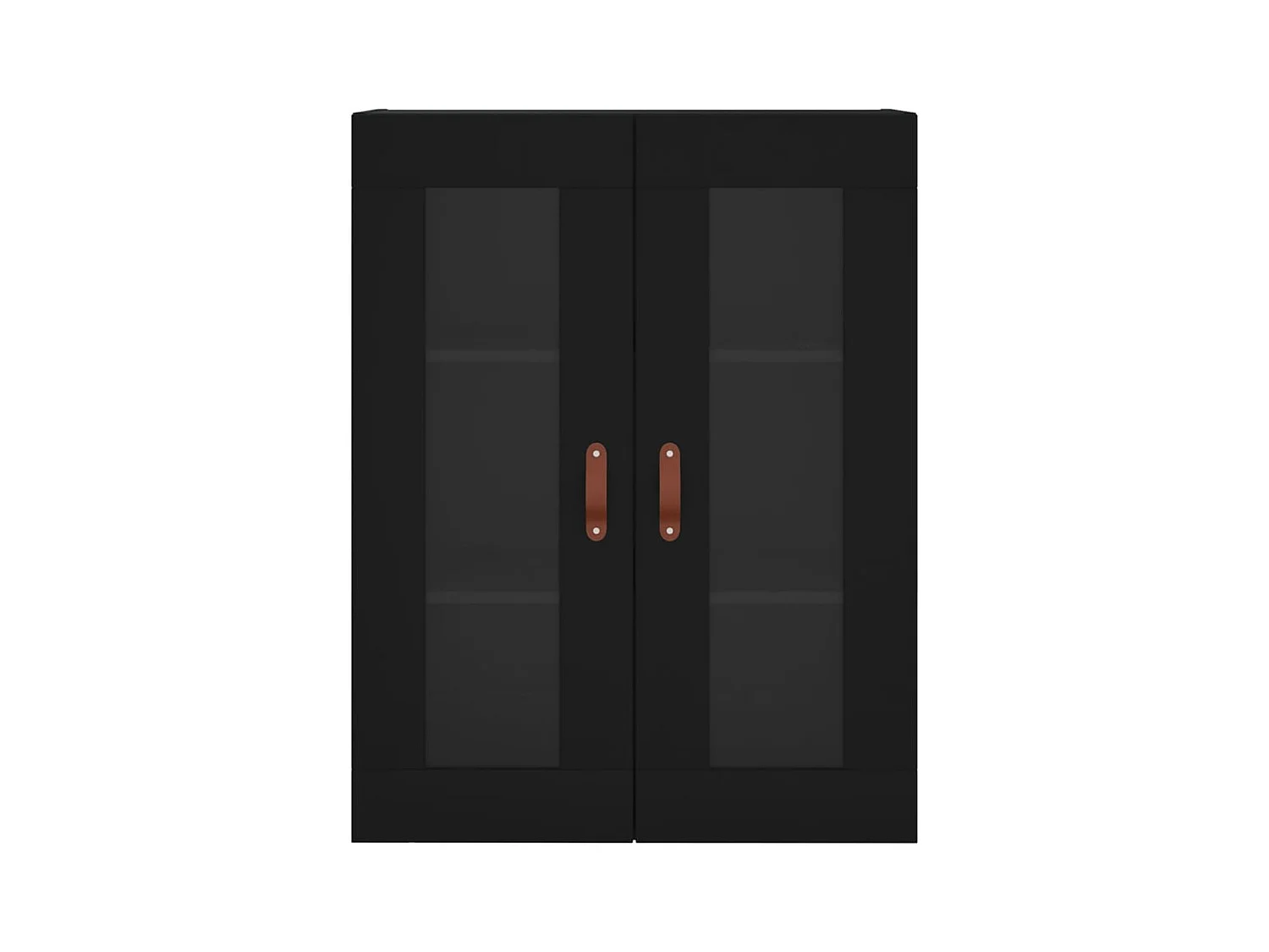 Zwarte hoge dressoir 69,5x34x180 cm Bewerkt hout