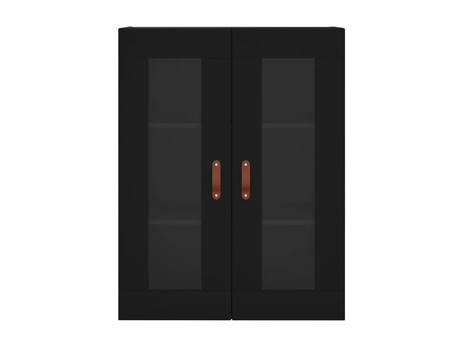 Aparador alto negro 69,5x34x180 cm Madera contrachapada